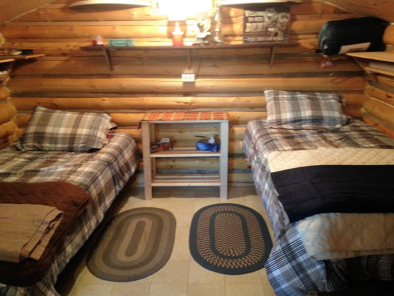 Beds inside Elk River Outfitters Wolf Cabin